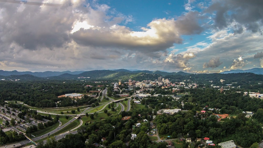 Free Stock Photos of Downtown Asheville by Bitcookie - Skyviews Cityscape